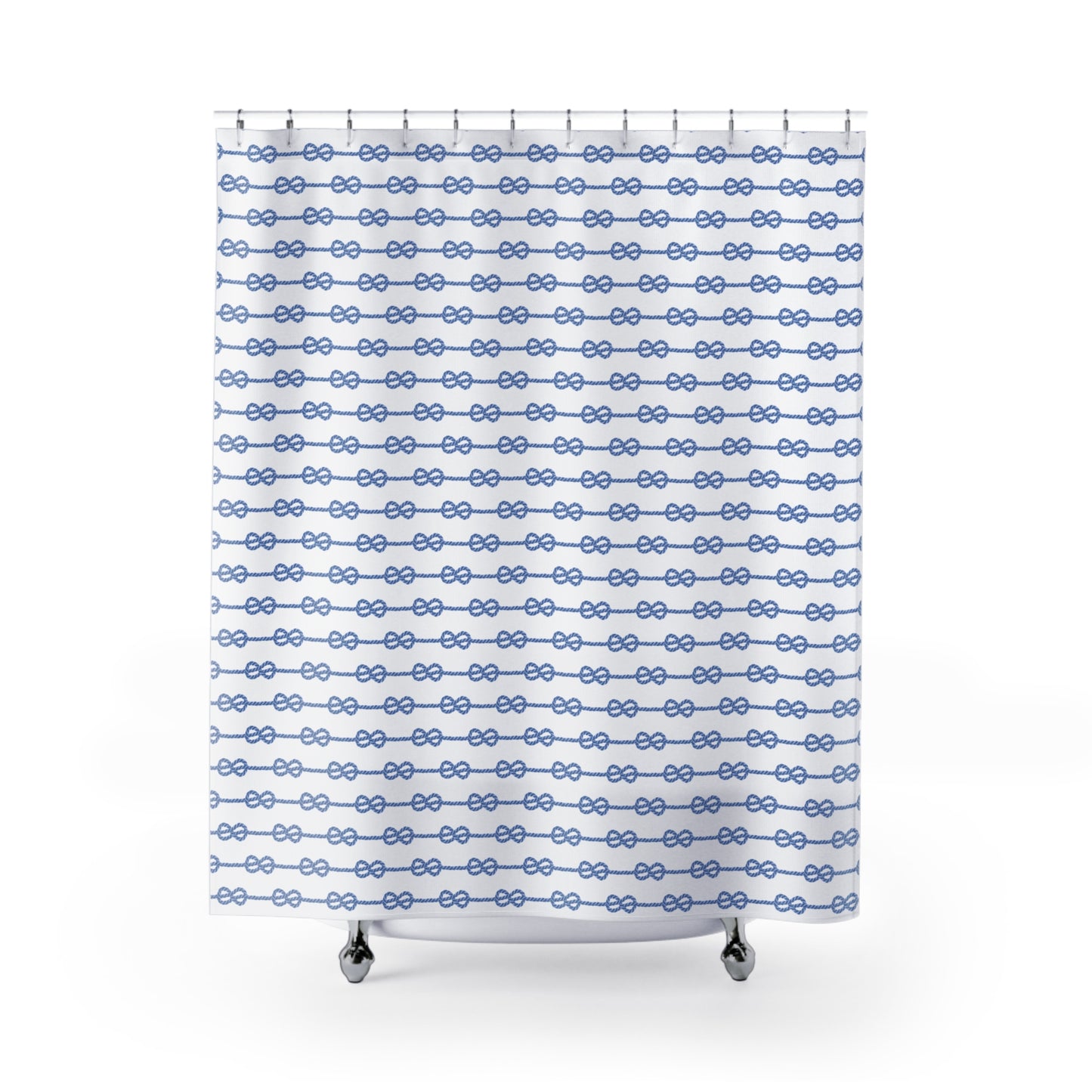 Nautical Rope Shower Curtain, Coastal Decor, Ocean Decor, Coastal Bathroom Accessories Beach House Decor Nautical Pattern Shower Curtain