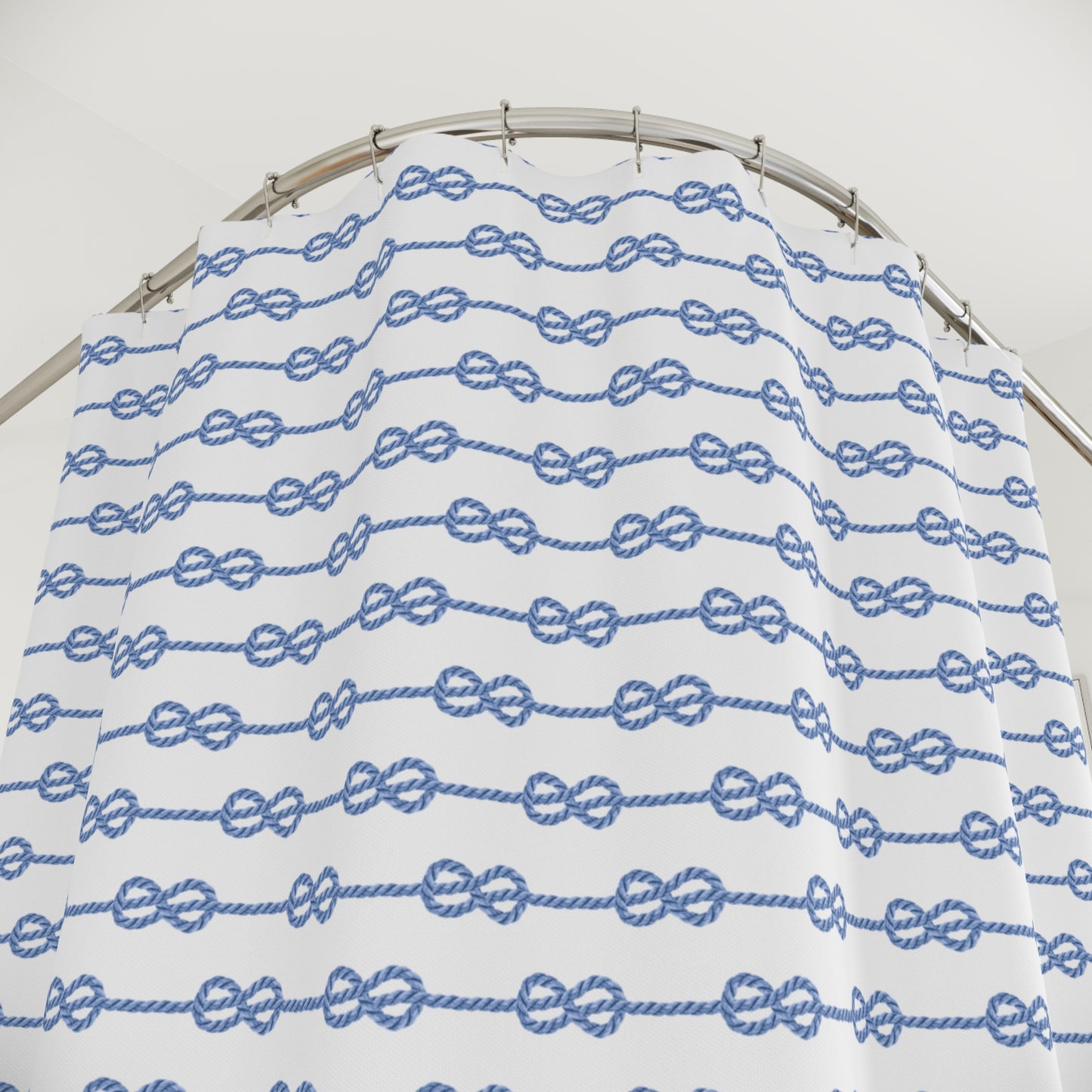Nautical Rope Shower Curtain, Coastal Decor, Ocean Decor, Coastal Bathroom Accessories Beach House Decor Nautical Pattern Shower Curtain