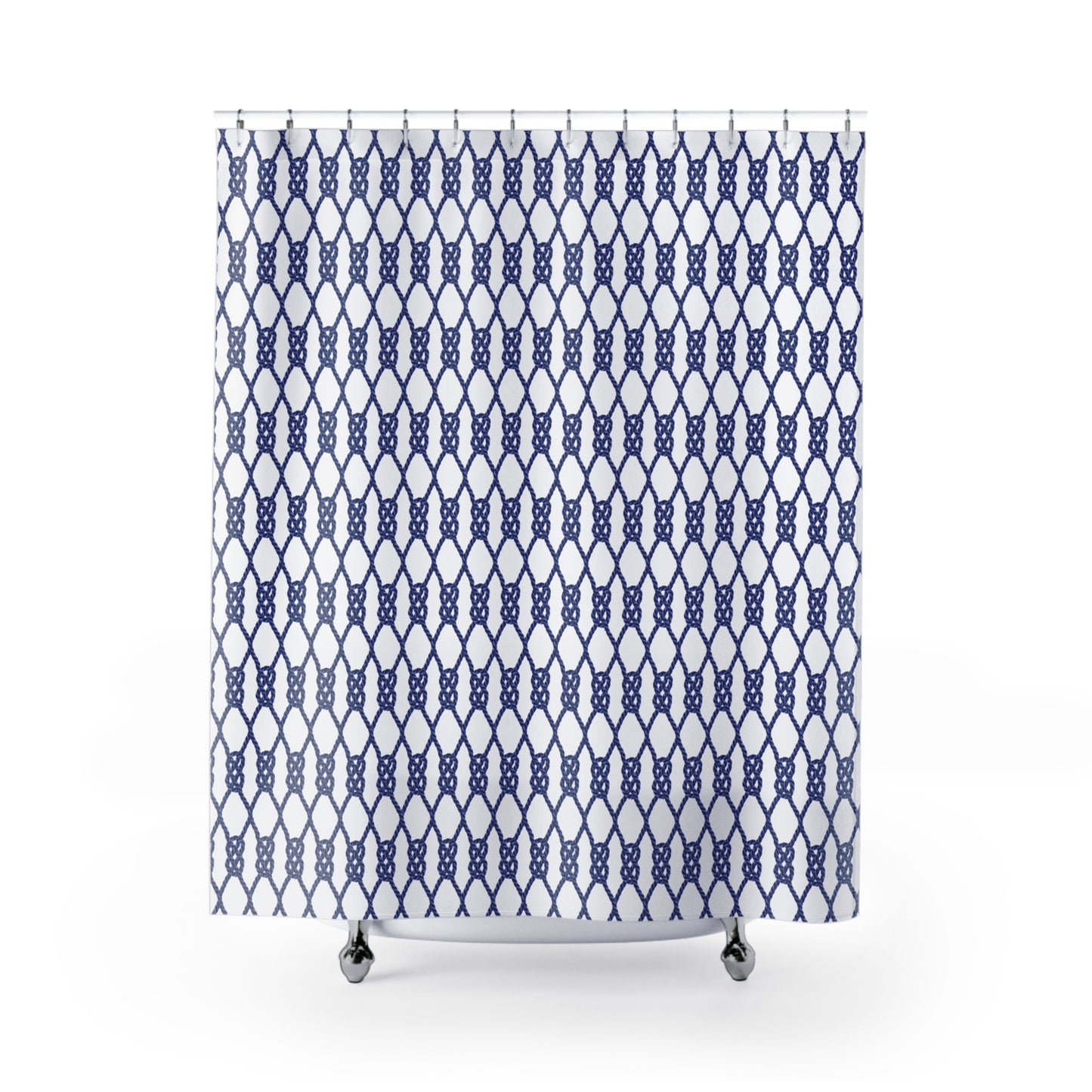 Nautical Rope Shower Curtain, Coastal Bathroom, Ocean Decor, Coastal Bathroom Accessories Beach House Decor Nautical Pattern Shower Curtain