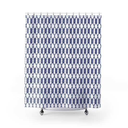 Nautical Rope Shower Curtain, Coastal Bathroom, Ocean Decor, Coastal Bathroom Accessories Beach House Decor Nautical Pattern Shower Curtain